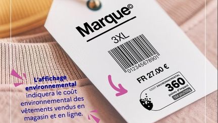 L'éco-score textile expliqué sur la age Facebook du ministère de l'Écologie et des Territoires. (CAPTURE D'ECRAN)