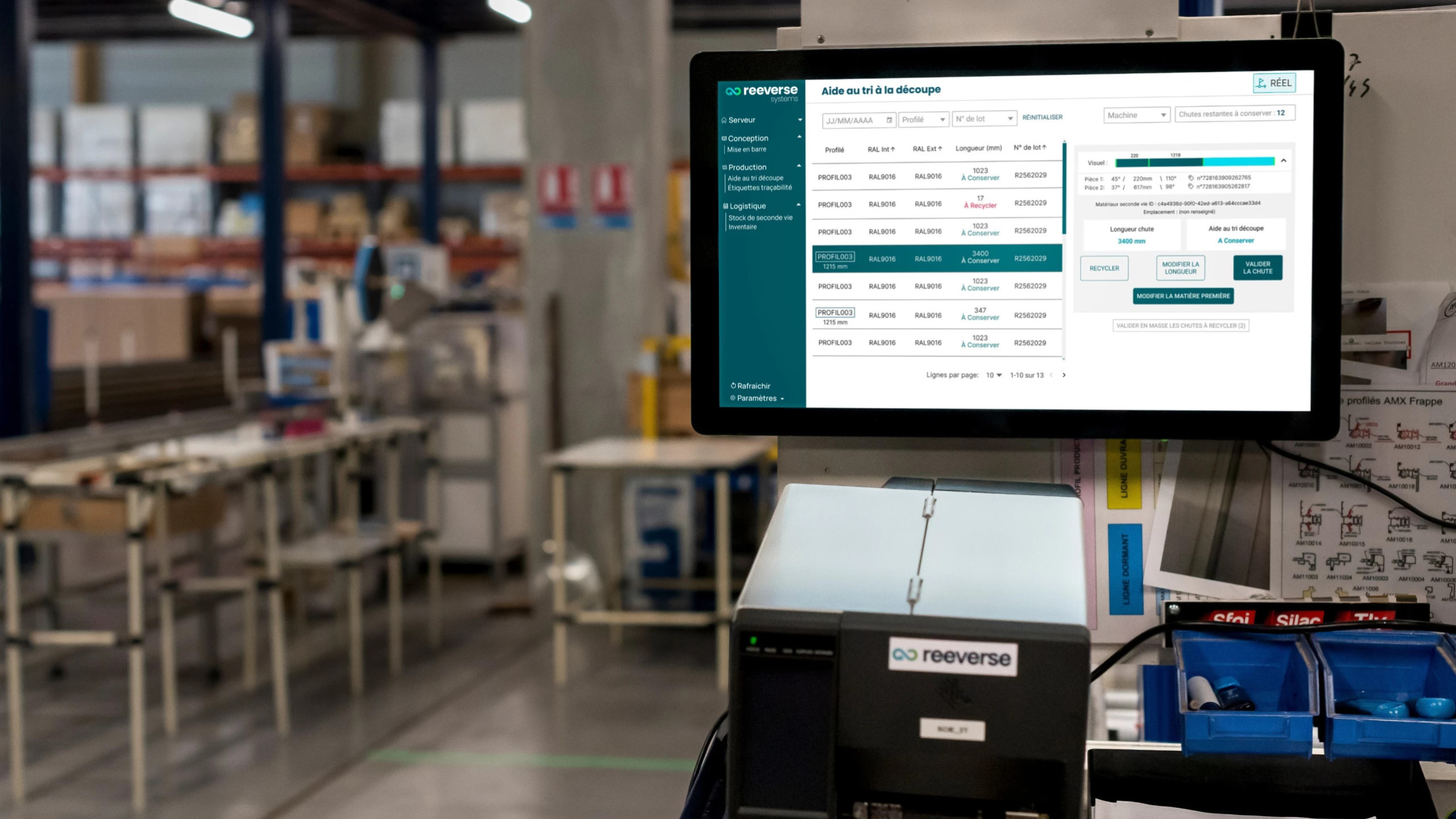 © photo fournie par Reeverse systems - La solution MMS de Reeverse systems équipe les usines du fabricant français de fenêtres, volets, portes d'entrée, portails et portes de garage Atlantem.